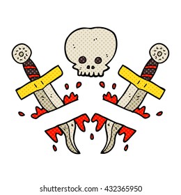 freehand drawn cartoon dagger tattoo