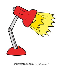 freehand drawn cartoon desk lamp