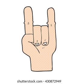 freehand drawn cartoon devil horns hand symbol