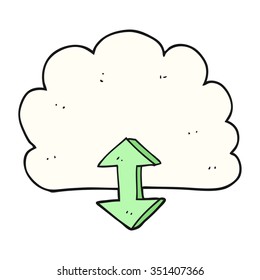 freehand drawn cartoon digital cloud