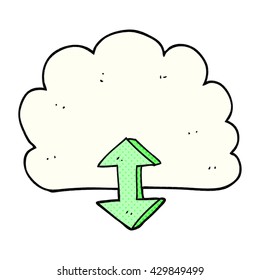 freehand drawn cartoon digital cloud