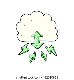 freehand drawn cartoon digital cloud