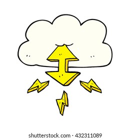freehand drawn cartoon digital cloud
