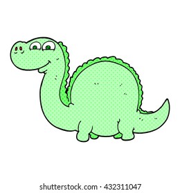 freehand drawn cartoon dinosaur