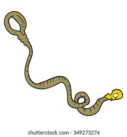freehand drawn cartoon dog leash