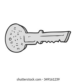 freehand drawn cartoon door key