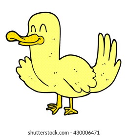 freehand drawn cartoon duck