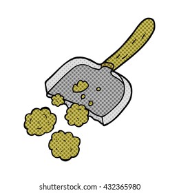 freehand drawn cartoon dust pan