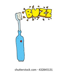 freehand drawn cartoon electric tooth brush