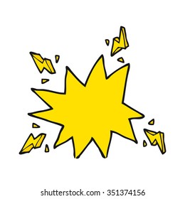 freehand drawn cartoon electrical sparks
