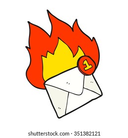 mensaje de correo electrónico de dibujos animados a mano libre