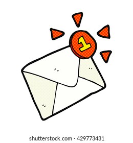 freehand drawn cartoon email message