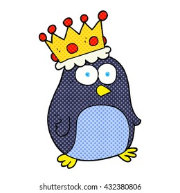 freehand drawn cartoon emperor penguin