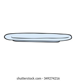 freehand drawn cartoon empty plate