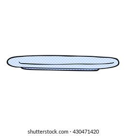 freehand drawn cartoon empty plate