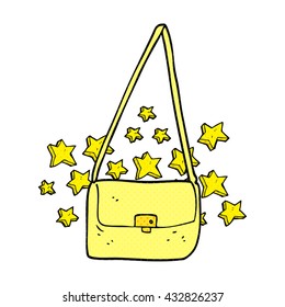 freehand drawn cartoon expensive handbag