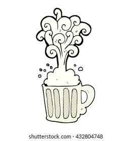 freehand drawn cartoon exploding beer