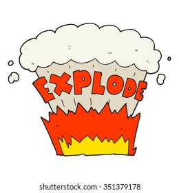 freehand drawn cartoon explosion