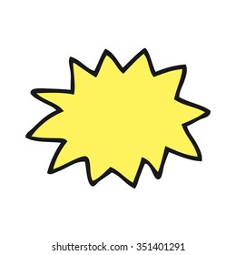 freehand drawn cartoon explosion