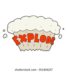 explosión de caricatura dibujada a mano libre