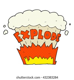 Cartoon-Explosion in freehand