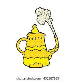 freehand drawn cartoon fancy coffee pot