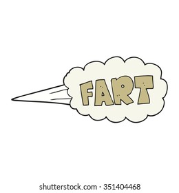 freehand drawn cartoon fart symbol