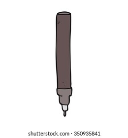 freehand drawn cartoon fineliner pen