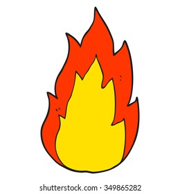 fuego de caricatura dibujado a mano libre