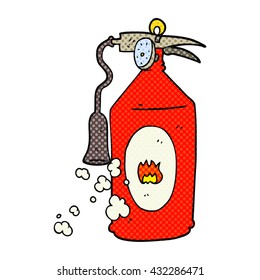 freehand drawn cartoon fire extinguisher