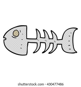 huesos de peces de dibujos animados a mano libre