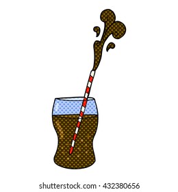 freehand drawn cartoon fizzy drink