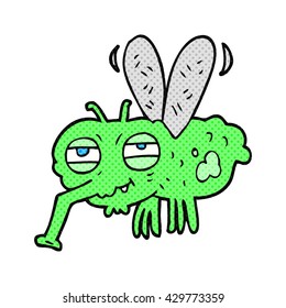 mosca de dibujos animados a mano libre