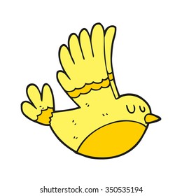 freehand drawn cartoon flying bird