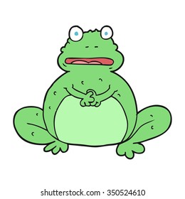 freehand drawn cartoon frog