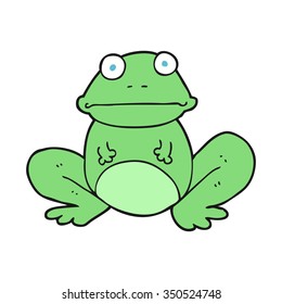 rana de dibujos animados a mano libre