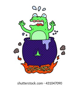 freehand drawn cartoon funny halloween toad