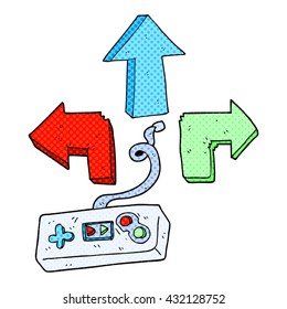 freehand drawn cartoon game controller