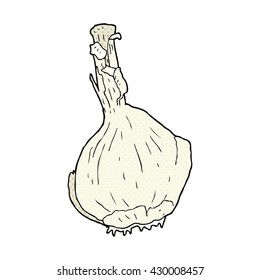 freehand drawn cartoon garlic