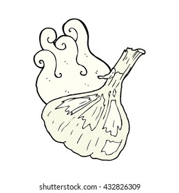 freehand drawn cartoon garlic
