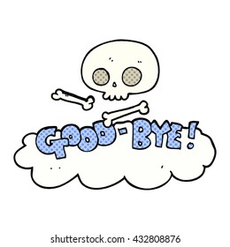 freehand drawn cartoon good-bye symbol