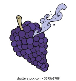 freehand drawn cartoon grapes