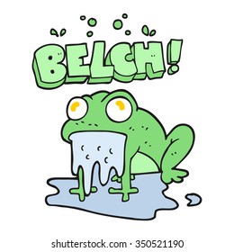 freehand drawn cartoon gross little frog