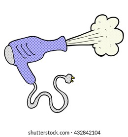 freehand drawn cartoon hair dryer