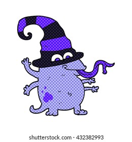 freehand drawn cartoon halloween alien