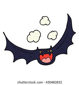 freehand drawn cartoon halloween bat