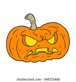 freehand drawn cartoon halloween pumpkin