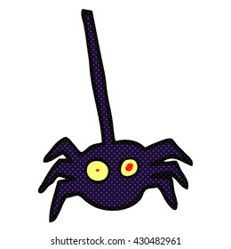 freehand drawn cartoon halloween spider
