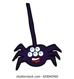 freehand drawn cartoon halloween spider