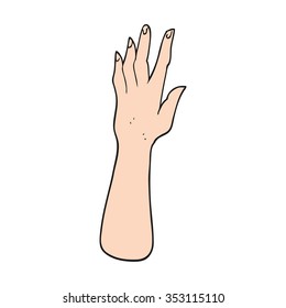 freehand drawn cartoon hand